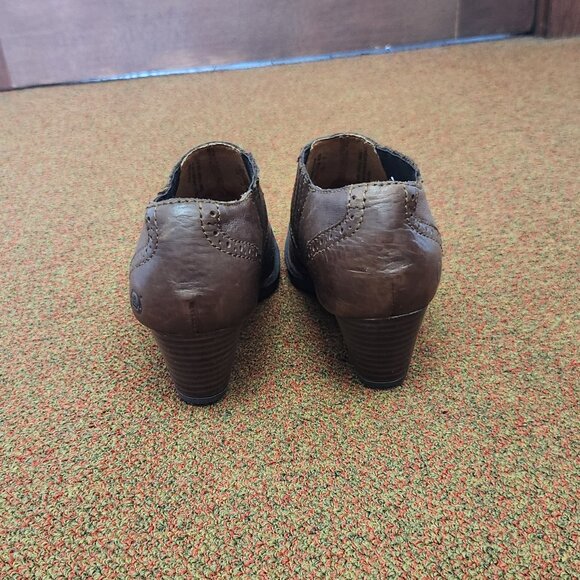 Born Leather Slip on Heeled Booties - Picture 4 of 11